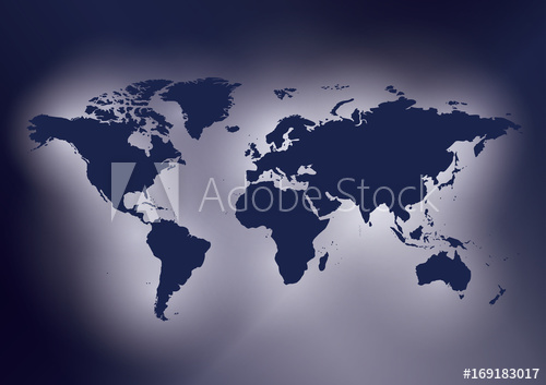 500x353 Dark Violet Background With Map Of The World