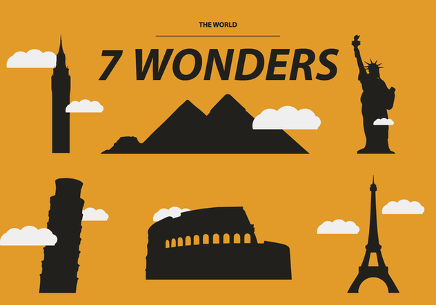 632x443 The Seven Wonders Vector Free Vector Download 329701 Cannypic
