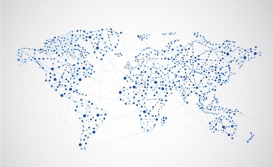 870x534 Watercolor World Map Vector Free Download Map Of The World Vector