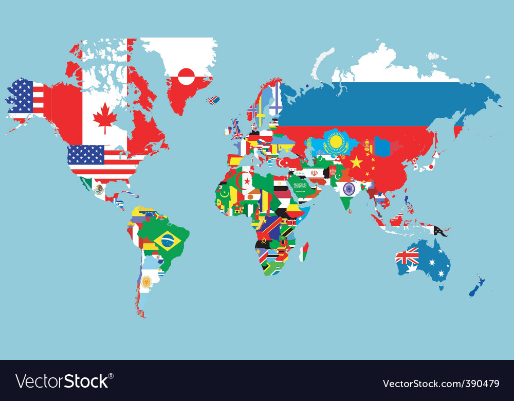 1000x780 World Map Vector