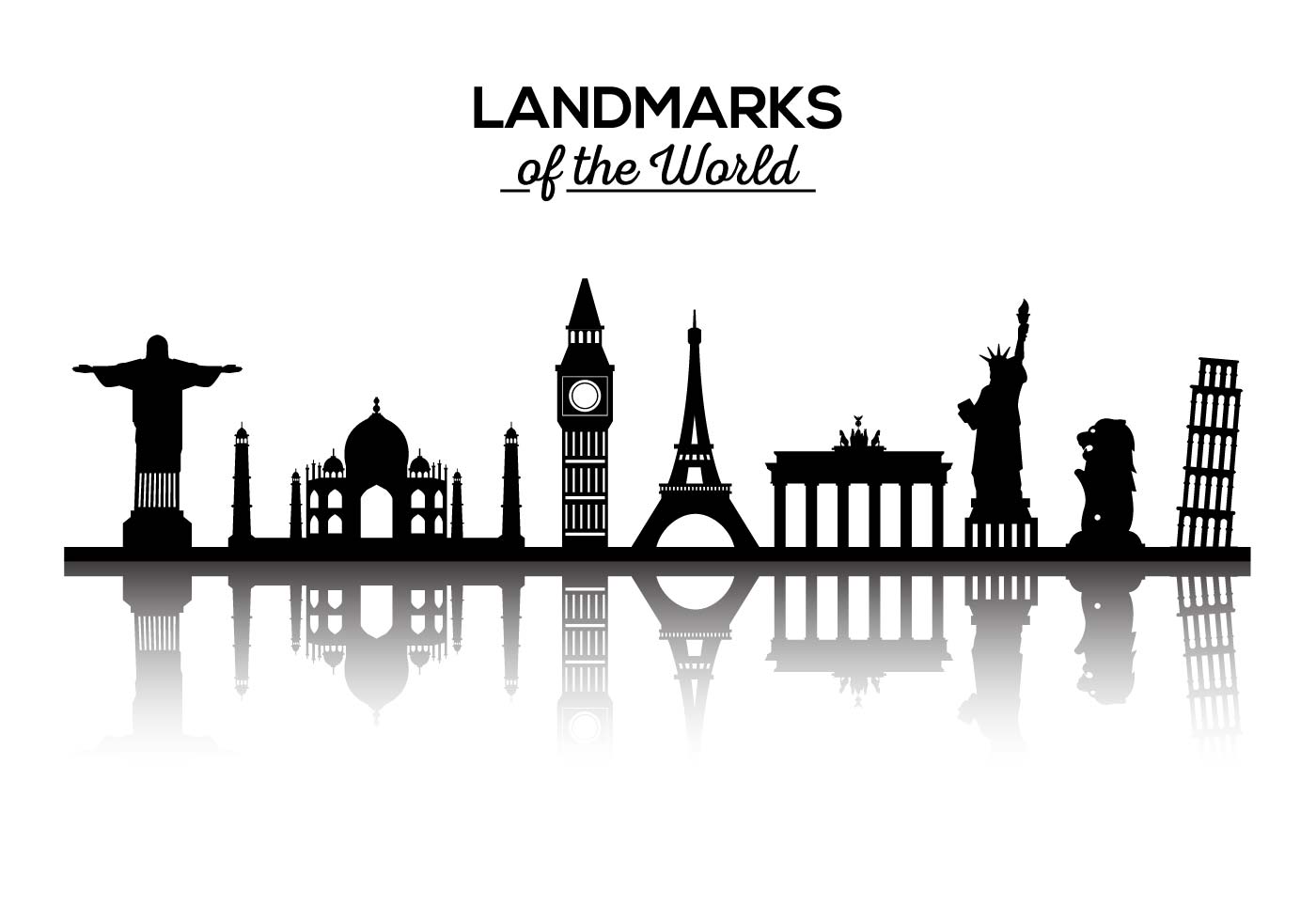 1400x980 Landmarks Of The World Vector