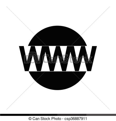 450x470 Www Sign Icon, World Wide Web Symbol Icon Illustration... Vector