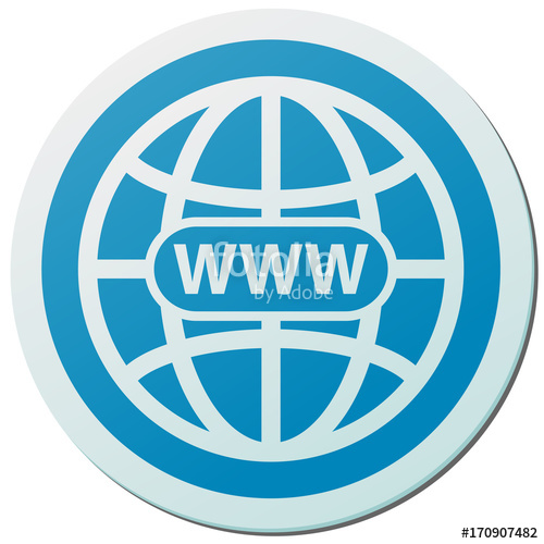 500x500 Sticker Of World Wide Web Globe Icon Vector Stock Image And