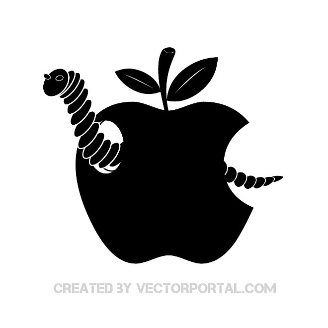 660x660 Worm In Apple Free Vector Free Vectors Ui Download