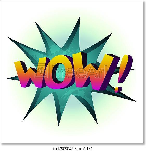 561x581 Free Art Print Of Wow Colored Comic Book Vector Illustration