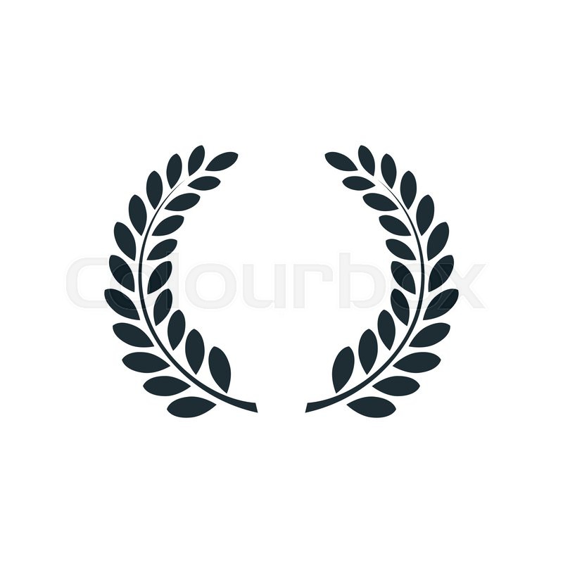 800x800 Laurel Wreath , Simple Concept Logo. Vector Illustration Stock