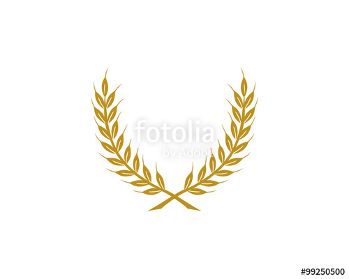 500x400 Gold Laurel Wreath Logo Icon 1 Stock Image And Royalty Free