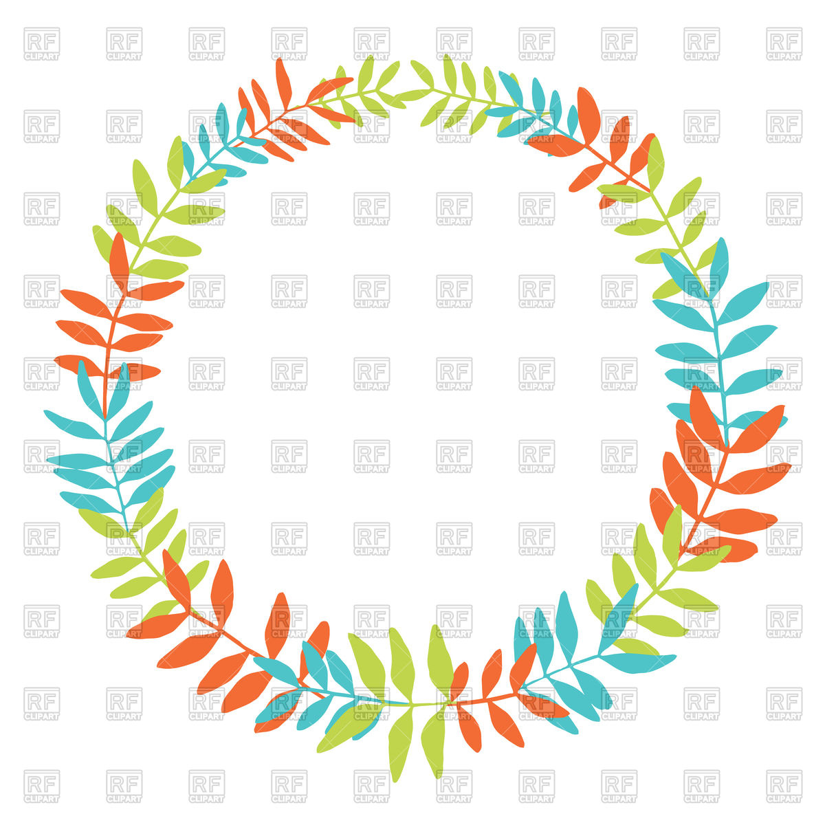 1200x1200 Floral Round Wreath Vector Image Vector Artwork Of Borders And