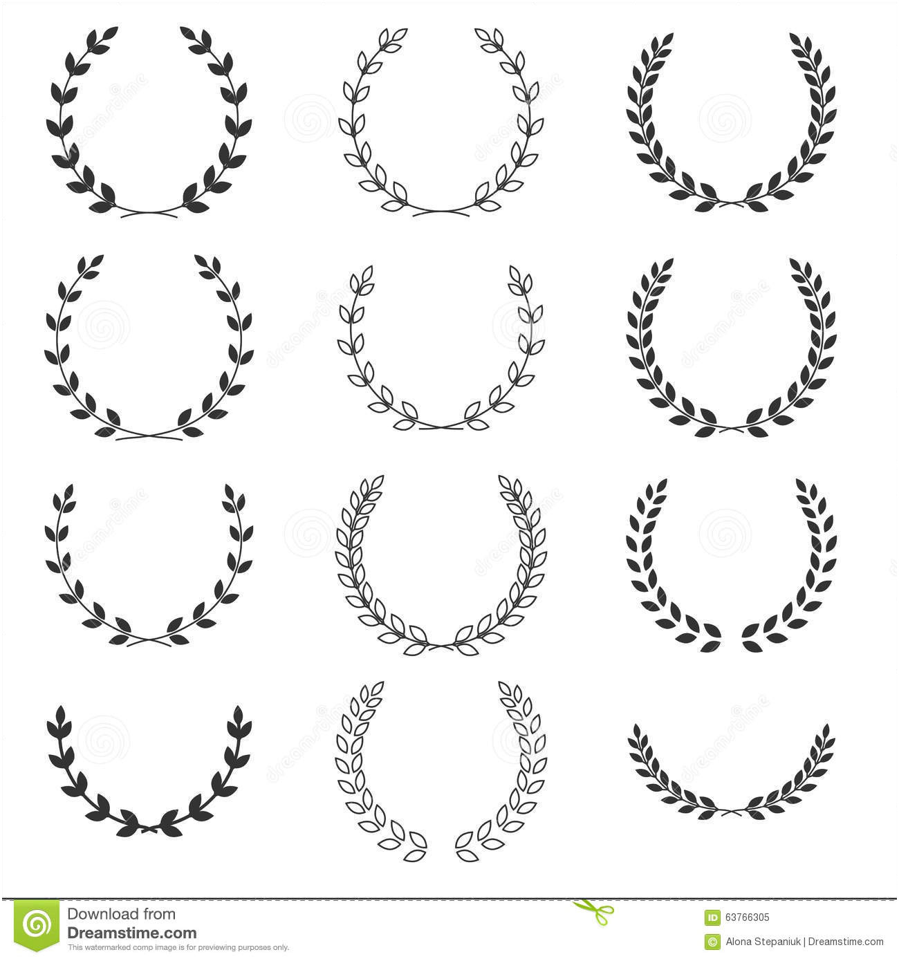 1300x1390 Laurel Wreath Vector Free