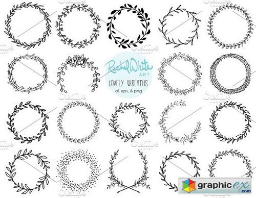 500x388 Lovely Wreaths, Vector Free Download Vector Stock Image