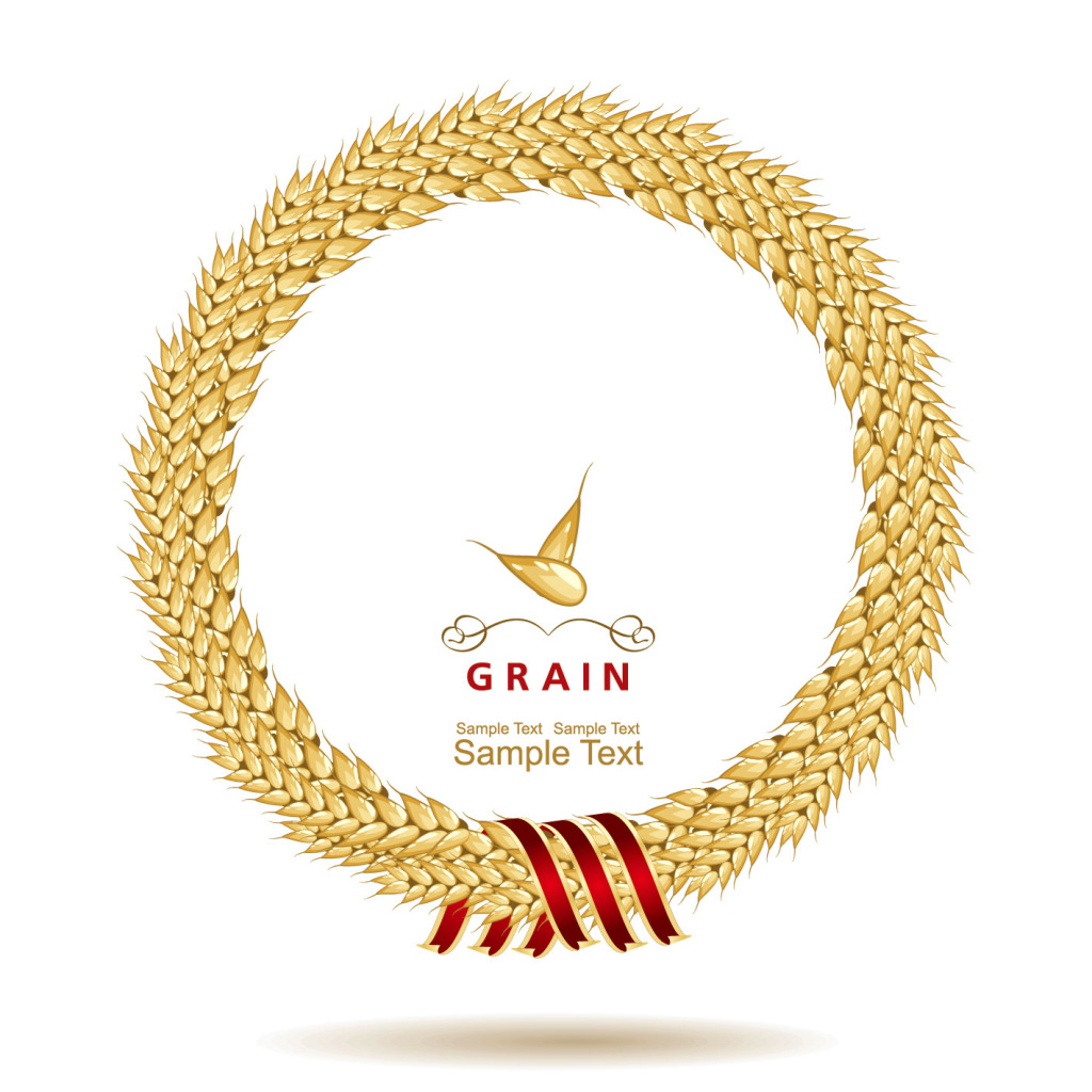 1024x1024 Rice Ear Wreath Vector Free Download Eps Files