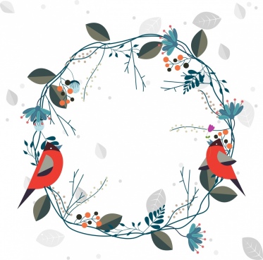 373x368 Flower Wreath Vector Free Vector Download (10,773 Free Vector) For