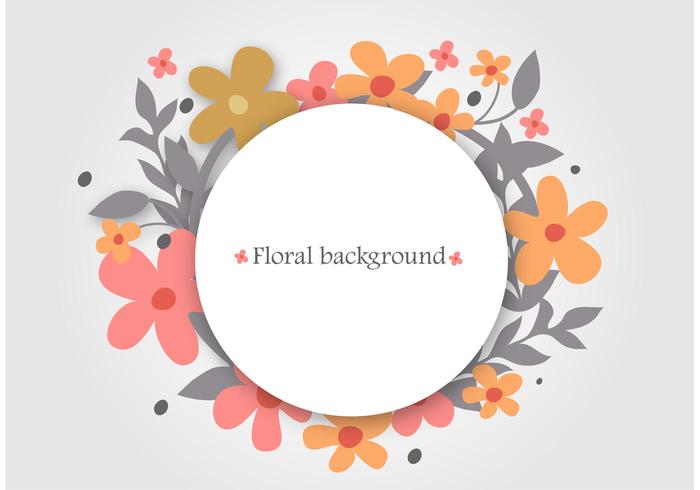700x490 Floral Wreath Vector Background