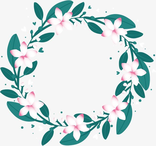 650x611 Little Fresh White Flower Wreath, Flower Vector, Wreath Vector