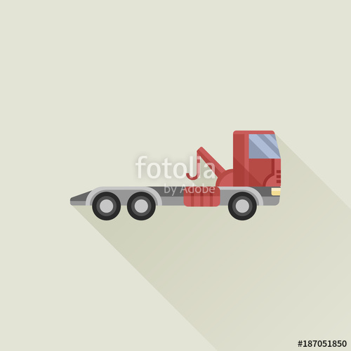 500x500 Wrecker Vector Icon Flat Style Stock Image And Royalty Free
