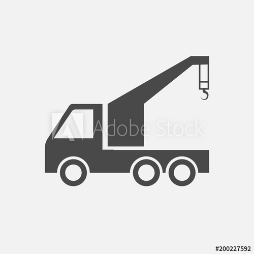 500x500 Wrecker Vector Icon Truck