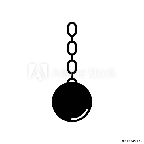 500x500 Wrecking Ball Icon Vector Icon. Simple Element Illustration