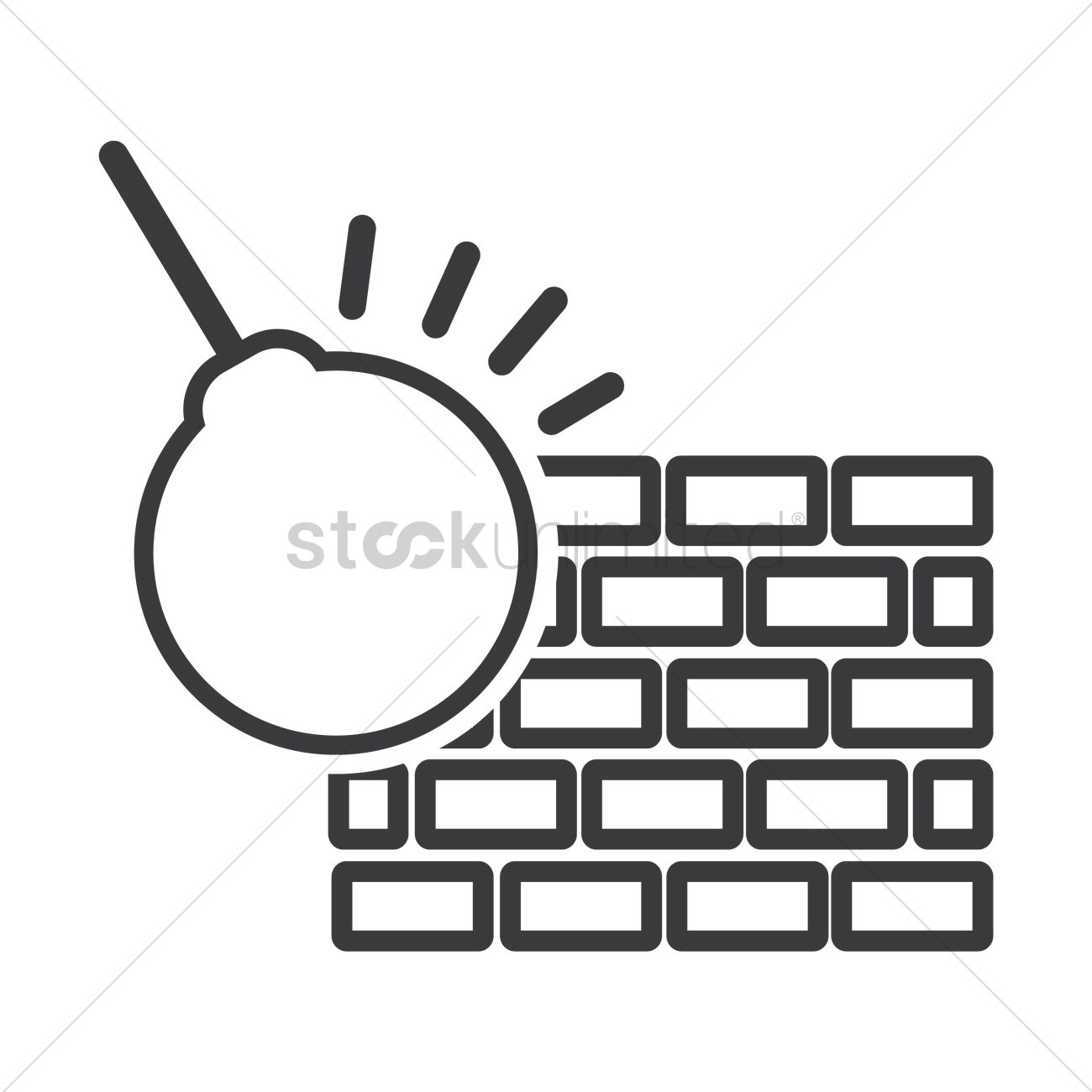 1300x1300 Wrecking Ball Vector Image