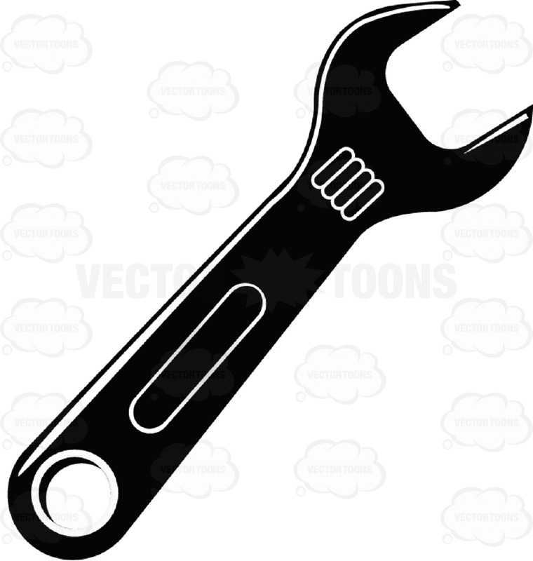 760x800 Wrench Black And White Computer Icon Clipart By Vector Toons