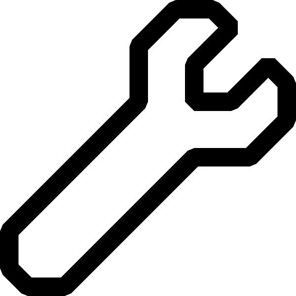 600x600 Wrench Outline Icon Clip Art Free Vector In Open Office Drawing