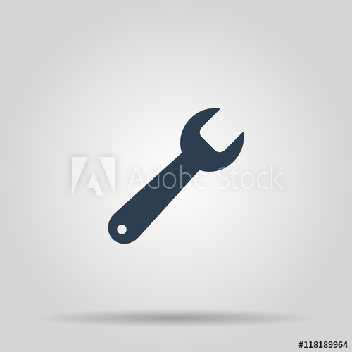 500x500 Wrench Icon. Vector Concept Illustration For Design