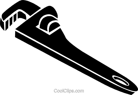 480x332 Pipe Wrench Royalty Free Vector Clip Art Illustration Vc024982