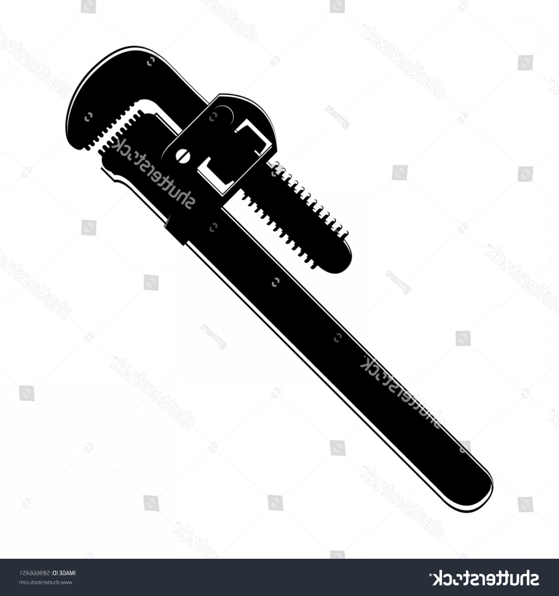 1800x1920 Black Silhouette Pipe Wrench Tool Vector Lazttweet