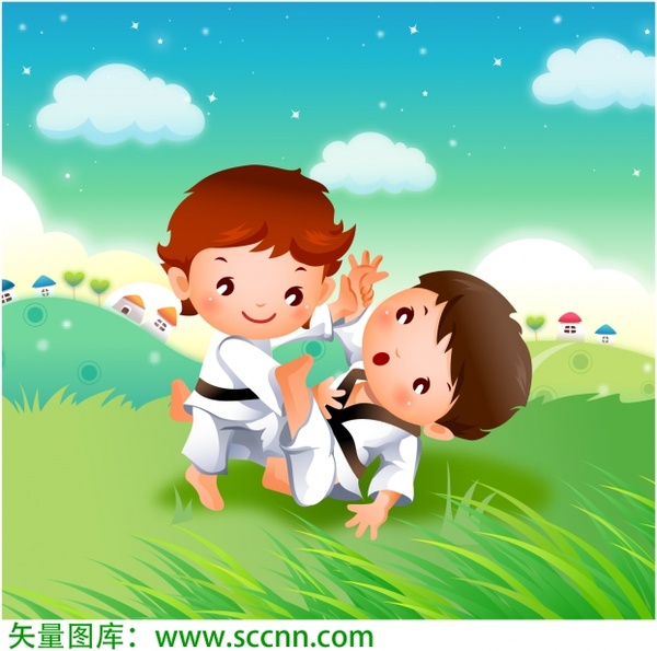 600x595 Wrestling Vector Free Vector In Adobe Illustrator Ai ( .ai