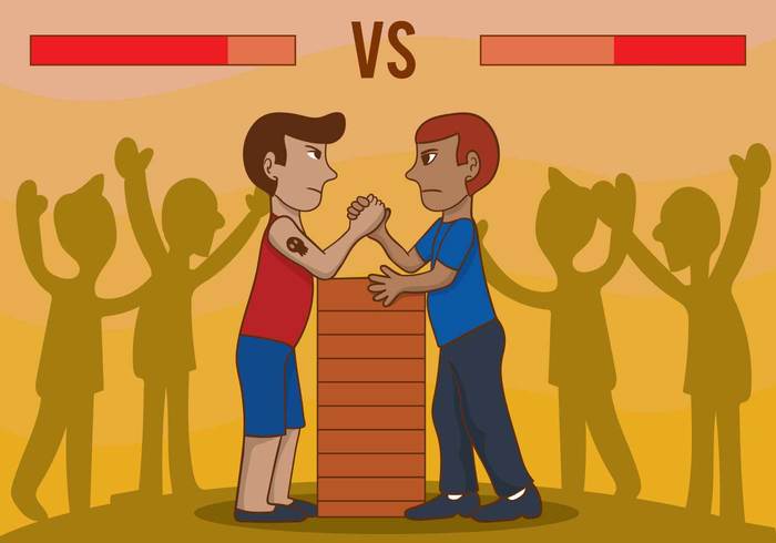 700x490 Arm Wrestling Vector Free Vectors Ui Download