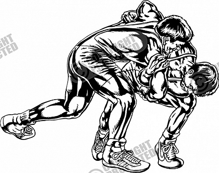 450x356 Wrestling Vector Clipart