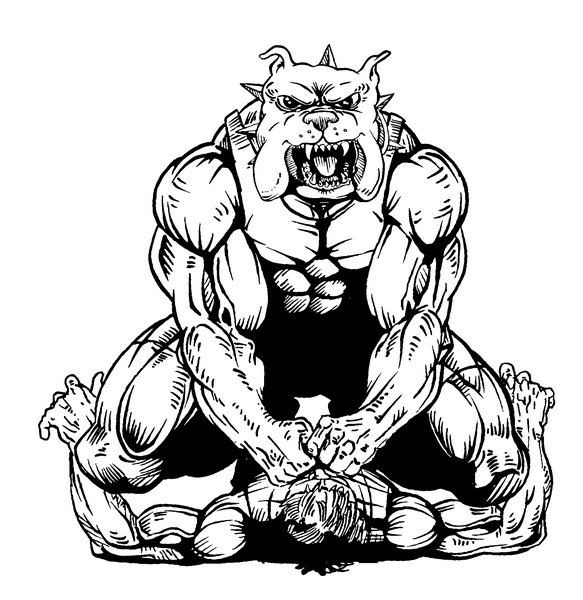 583x600 Bulldog Clipart Wrestling