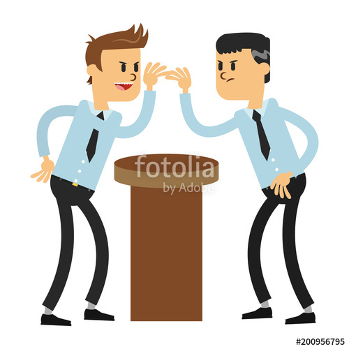 500x500 Businessmens In Arms Wrestling Vector Illustration Graphic Design