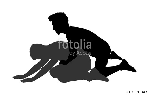 500x321 Wrestlers Boys Wrestling Vector Silhouette Illustration Isolated