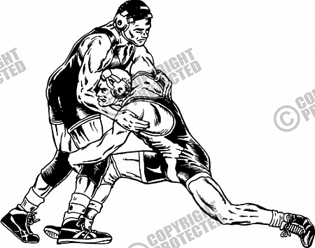 450x354 Wrestling Vector Clipart