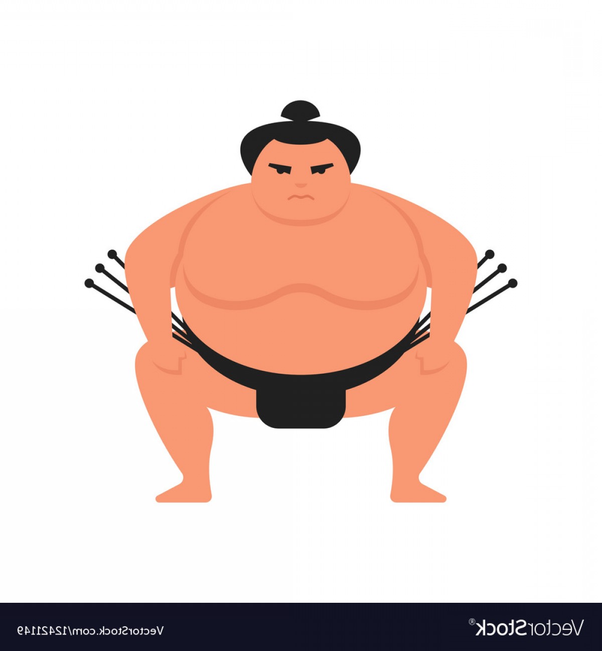 1200x1296 Flat Style Of Sumo Wrestler Vector Arenawp