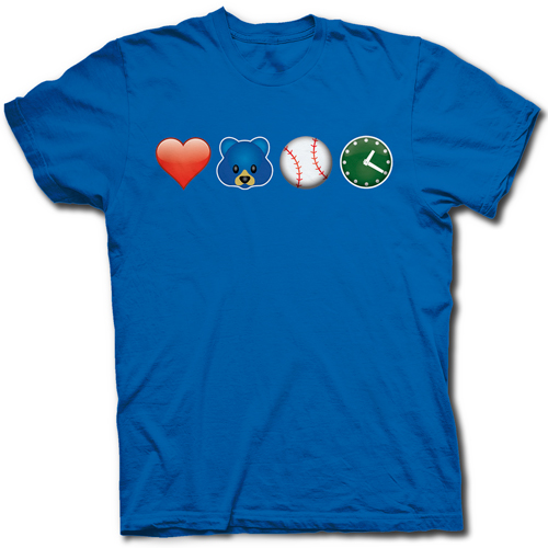 500x500 Chicago Cubs Fan Emoji Wrigley Field Baseball Love T Shirt