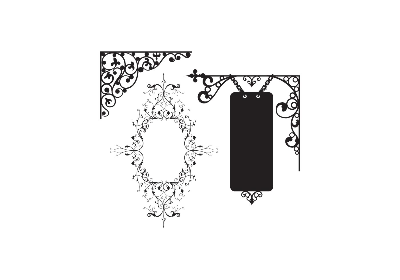 1400x980 Wrought Iron Free Vector Art