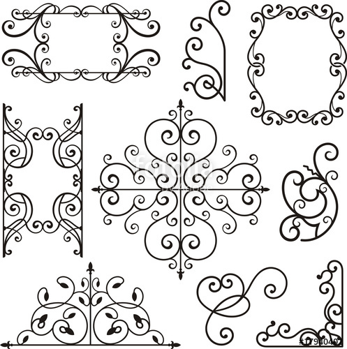497x500 Wrought Iron Ornamental Designs Stock Image And Royalty Free