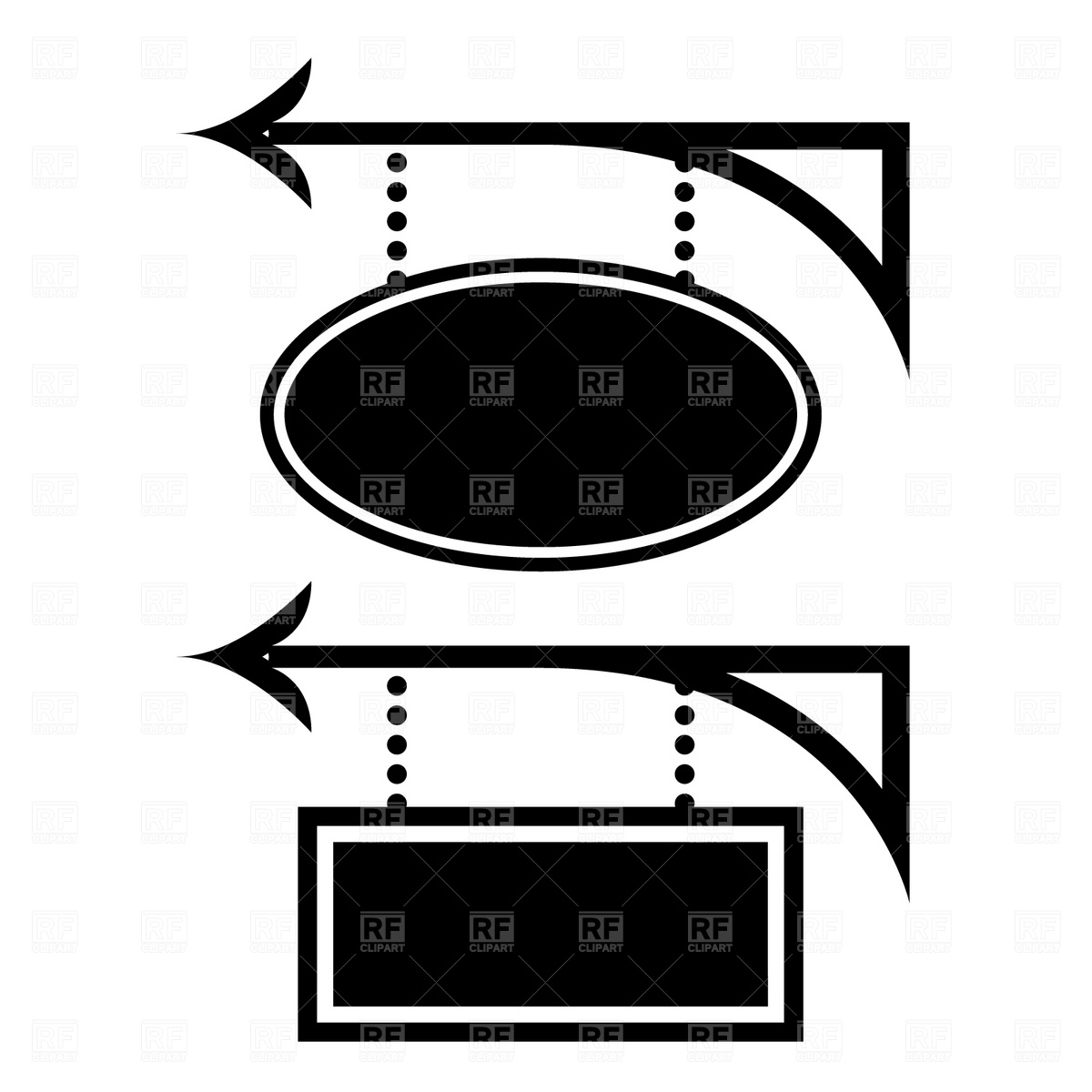 1200x1200 Wrought Iron Signage Silhouette Vector Image Vector Artwork Of