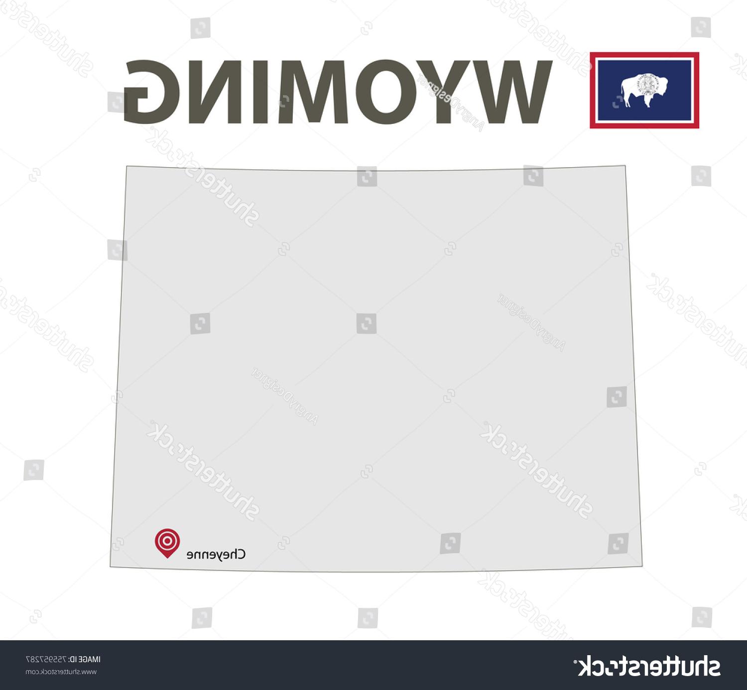 1500x1387 Top Stock Vector Flag And Map Of Wyoming Illustration Pictures