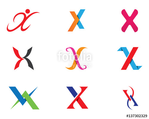 500x400 X Letter Logo Vector Template Icons Stock Image And Royalty Free