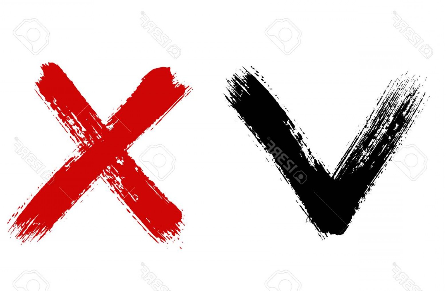 1560x1018 Photostock Vector Check Mark And X Sign Yes No Graphic Symbols