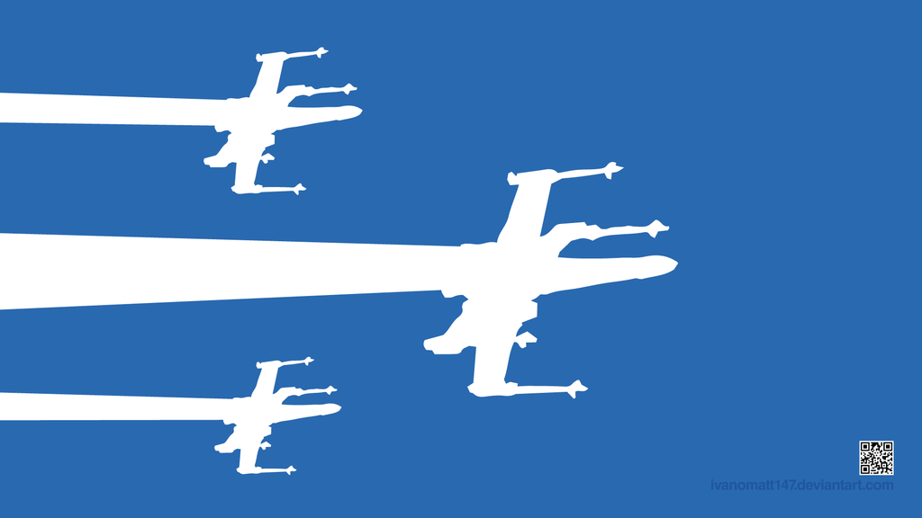 1024x576 Star Wars X Wing Fighters By Ivanomatt147