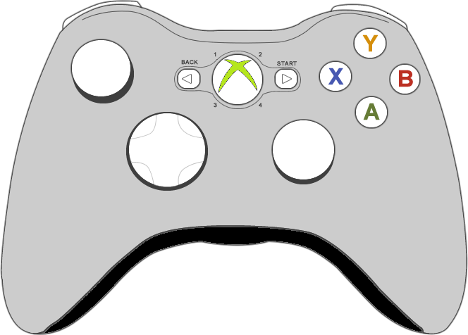 664x476 Black Xbox Controller Clipart