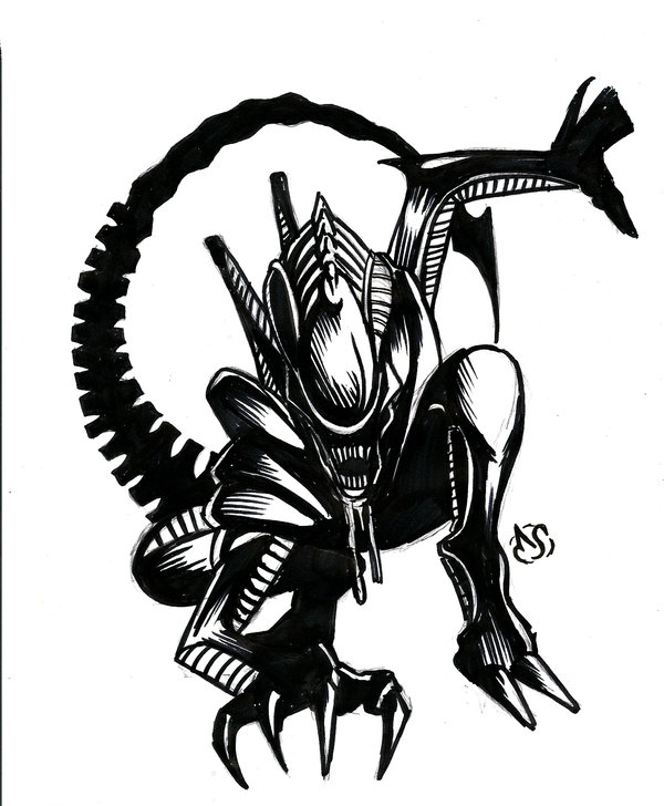 600x728 Collection Of Free Aliene Clipart Xenomorph. Download On Ubisafe