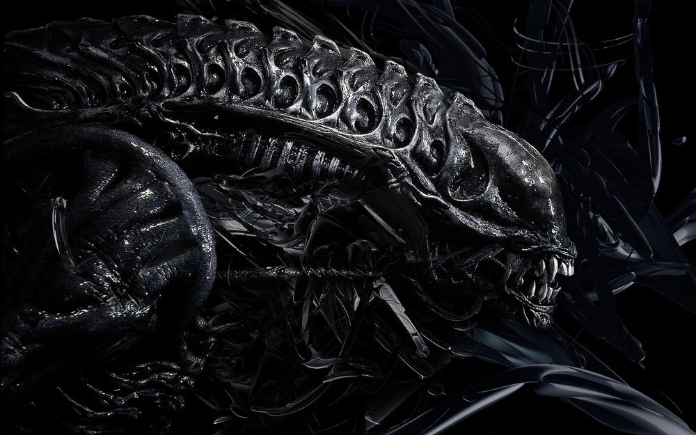 1000x625 Alien Xenomorph Vector Large Wall Art Poster Print Axv01 A4 A3 A2