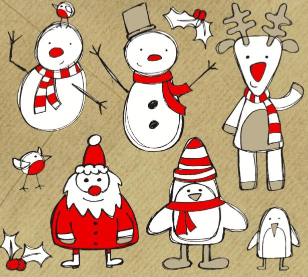 615x553 Free Christmas Vector Graphics