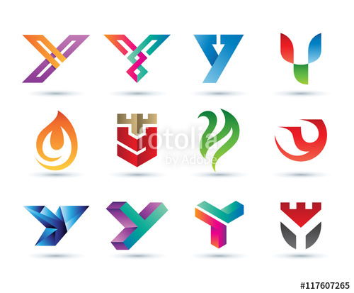 500x413 Set Of Abstract Letter Y Logo