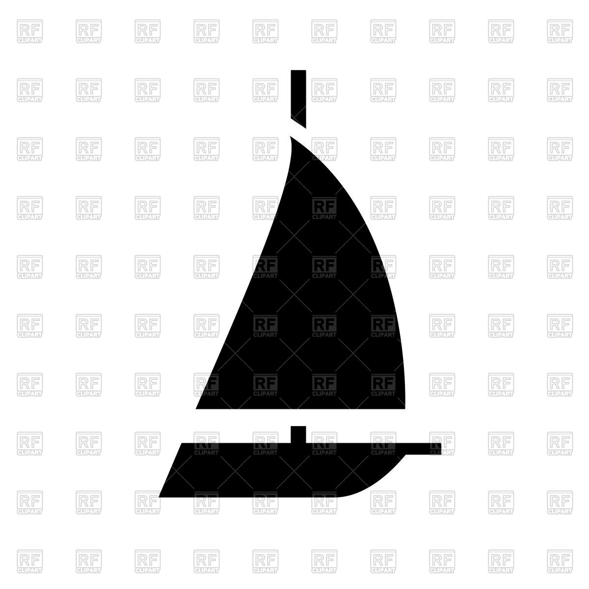 1200x1200 Silhouette Of Yacht Vector Image Vector Artwork Of Objects