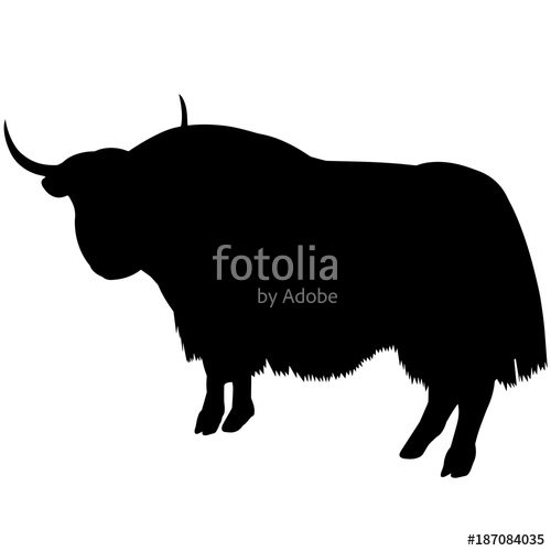 500x500 Yak Silhouette Vector Graphics Stock Image And Royalty Free